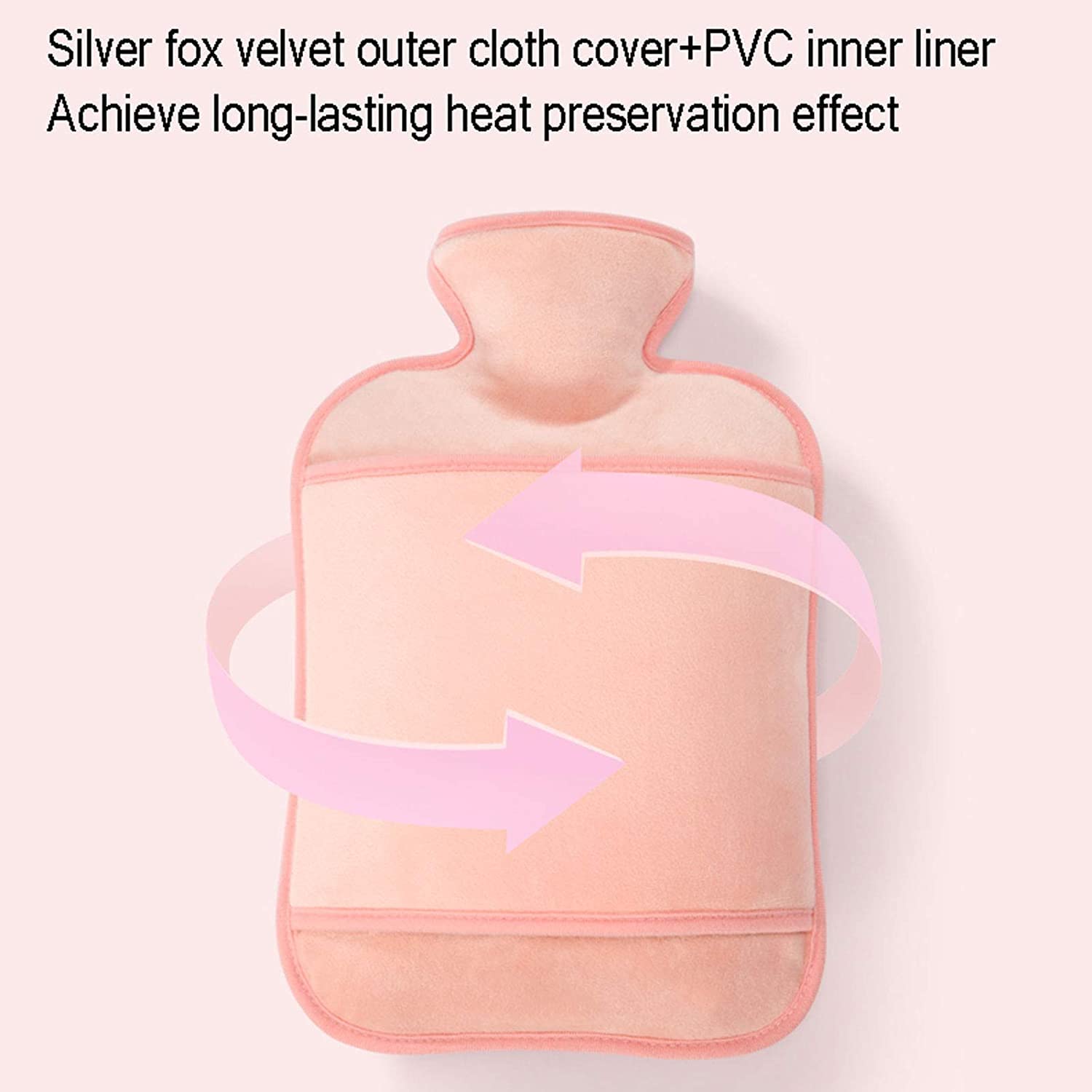 Bolsa Agua Caliente Para Calentar Manos Botella De Agua Caliente De Lujo, Calentador De Cama Acogedor Y Funda De Bolsa Suave, Retención De Calor, Buen Rendimiento Cálido En Invierno Botella De Agua Ca