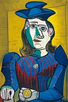 ピカソ、帽子をかぶった女、希少画集画、新品額装付 絵画 販売販売 パブロピカソ 帽子を被った女の胸像 額縁付き