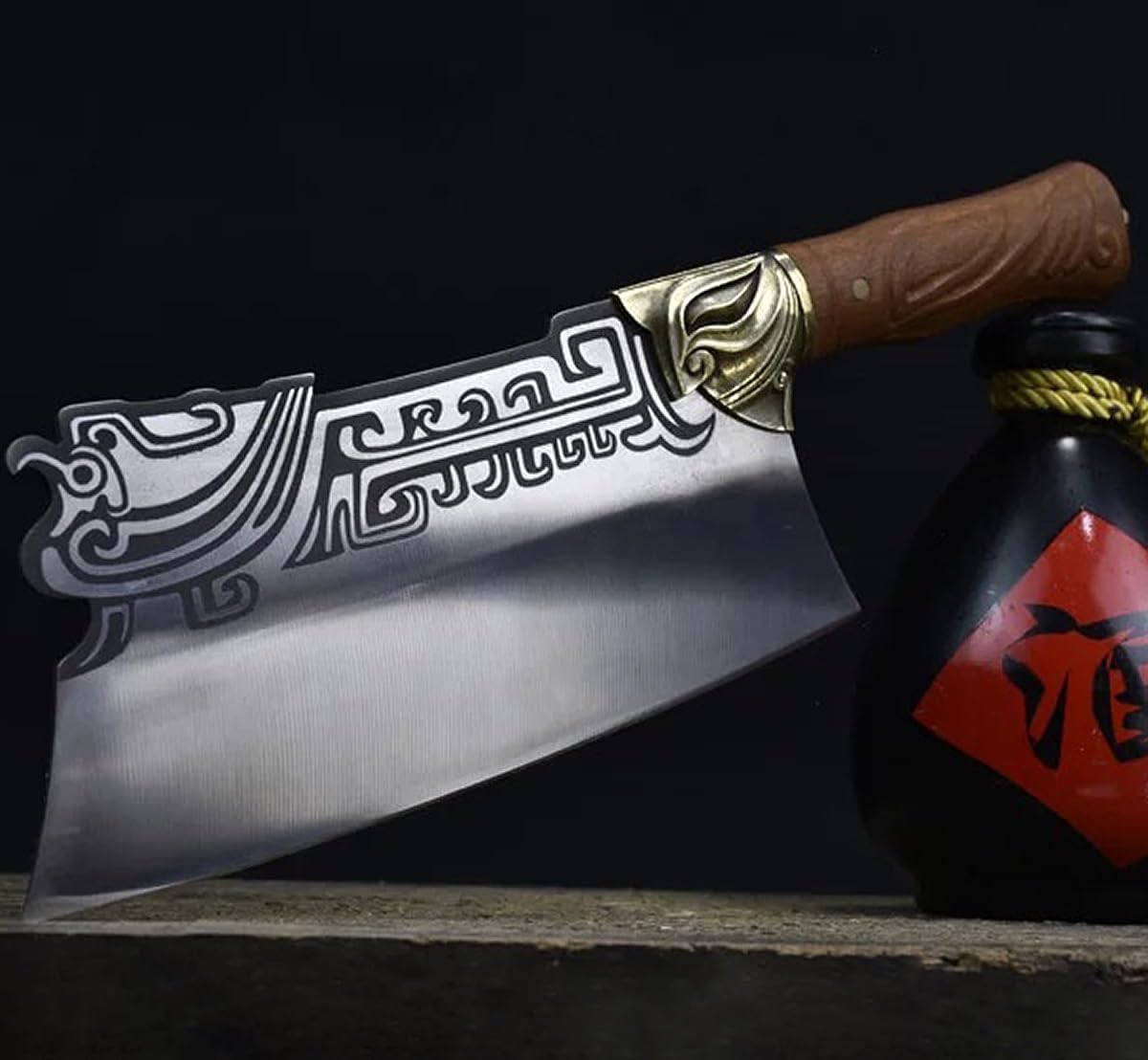 Meat Cleaver, 8.5 Inch Chopper Knife Sharp Cleaver Slicing Machete Longquan Kitchen Knives Meat And Poultry Tools Handmade Forged