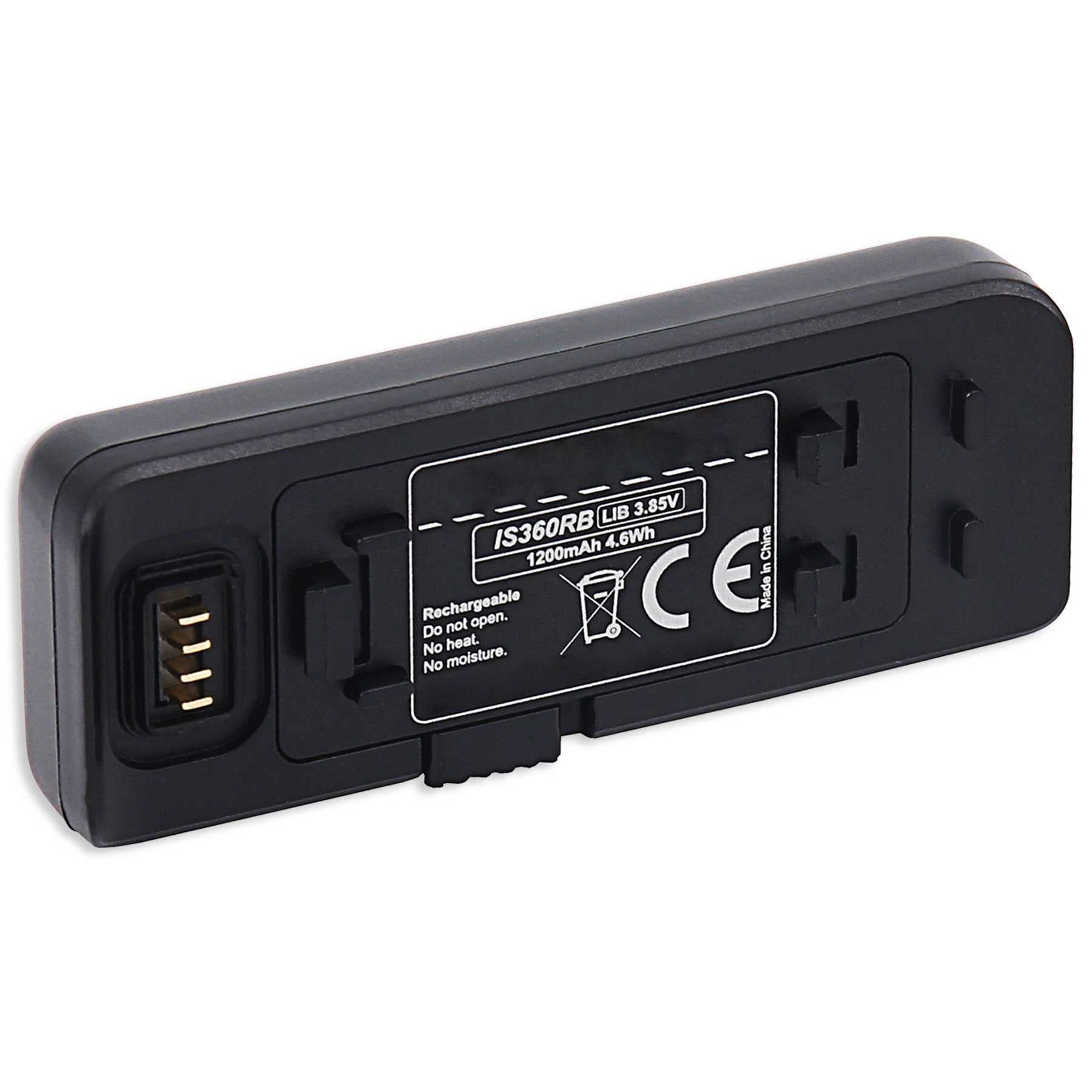 2X Akku-Basis + Dual-Ladegerät (USB) kompatibel mit Insta 360 One R, One RS Action Cam [1200mAh - 3.85V - Li Ion - 100% kompatibel]