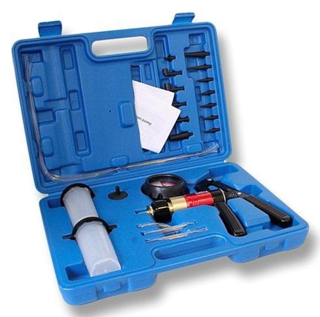 Bomba de Vacío y Presión con Vacuómetro Kit Completo en Maleta Comprobador Manual Sistemas Automoción