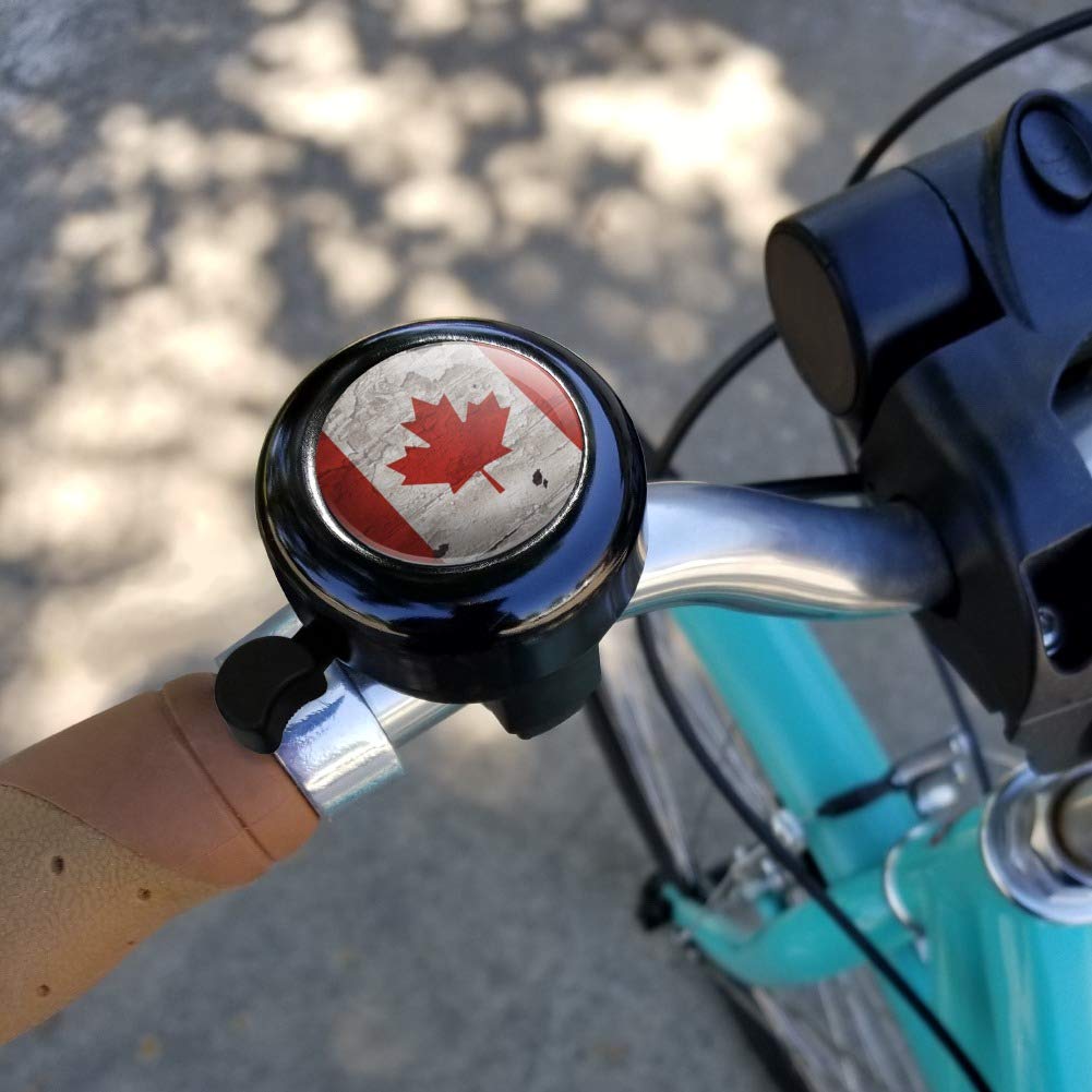 GRAPHICS & MORE Rustic Distressed Canada Flag on Wood Bicycle Handlebar Bike Bell