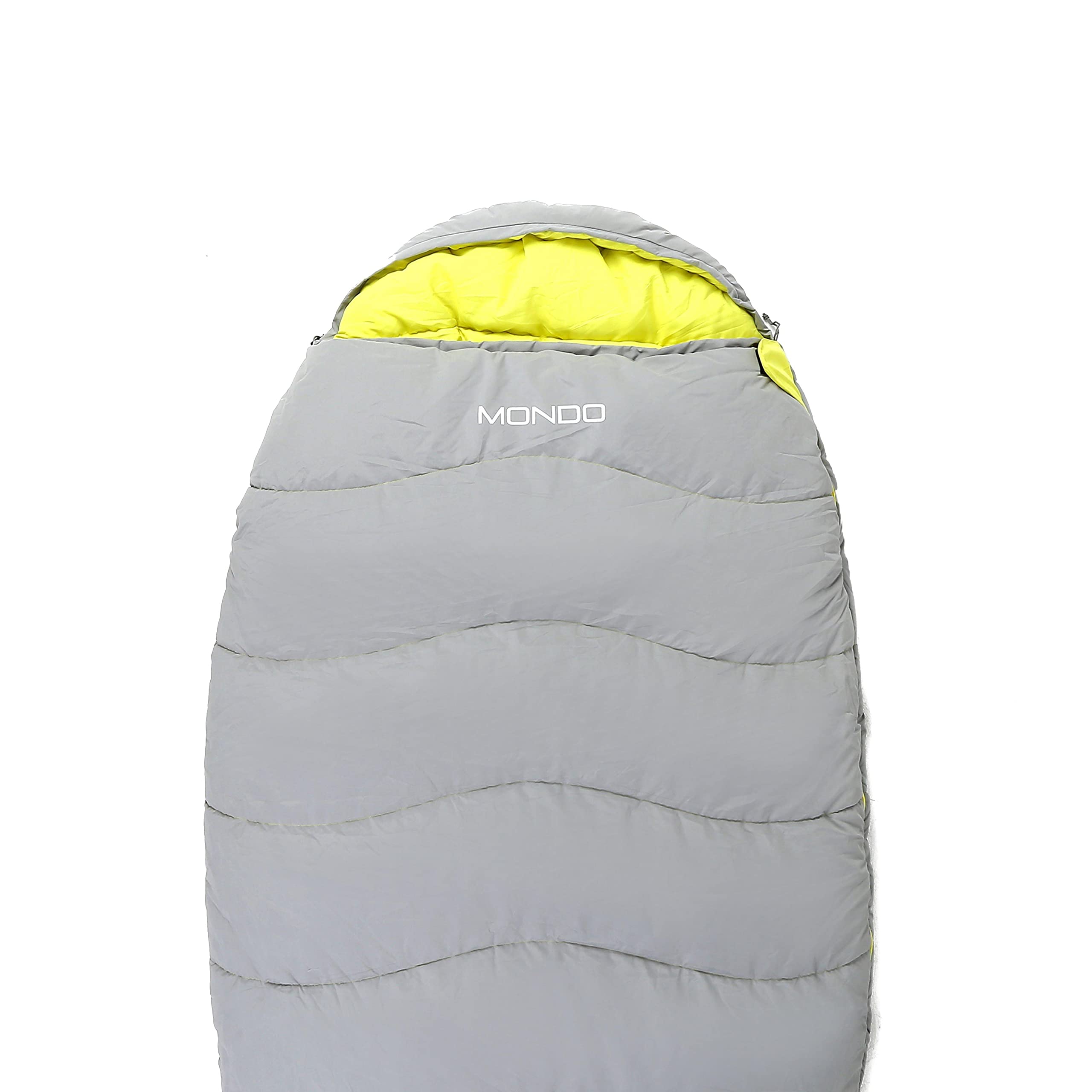 BerghausSpacious Mondo Adult POD Sleeping Bag for One Person, 3 Season Sleeping Bag, Single Camping Sleeping Bag, Ideal for Festivals and Camping Trips, Camping Equipment