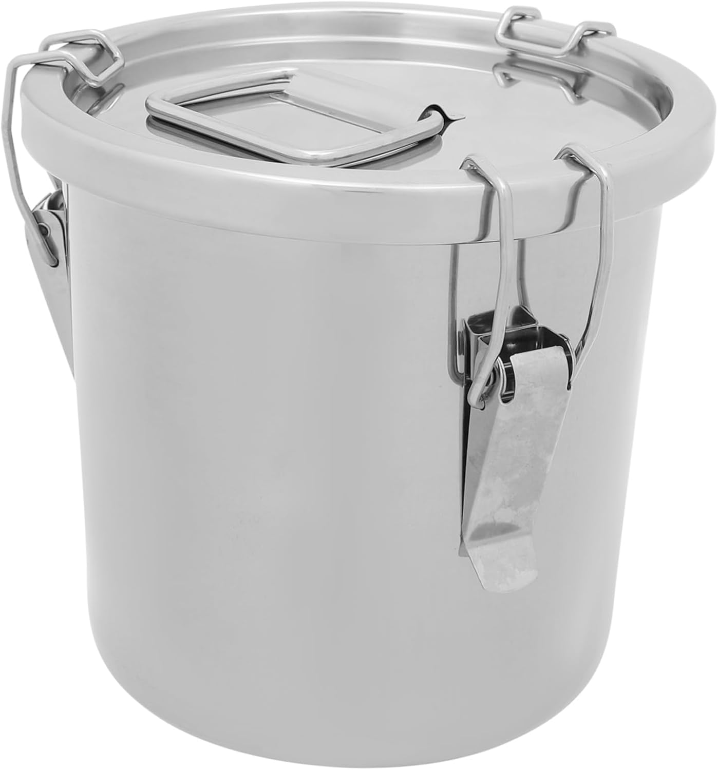 Stainless Steel Portable Storage Bucket with Carry Handle Milk Can for Grease Rice Flour Cereals Multifunctional Metal Sealed Container for
