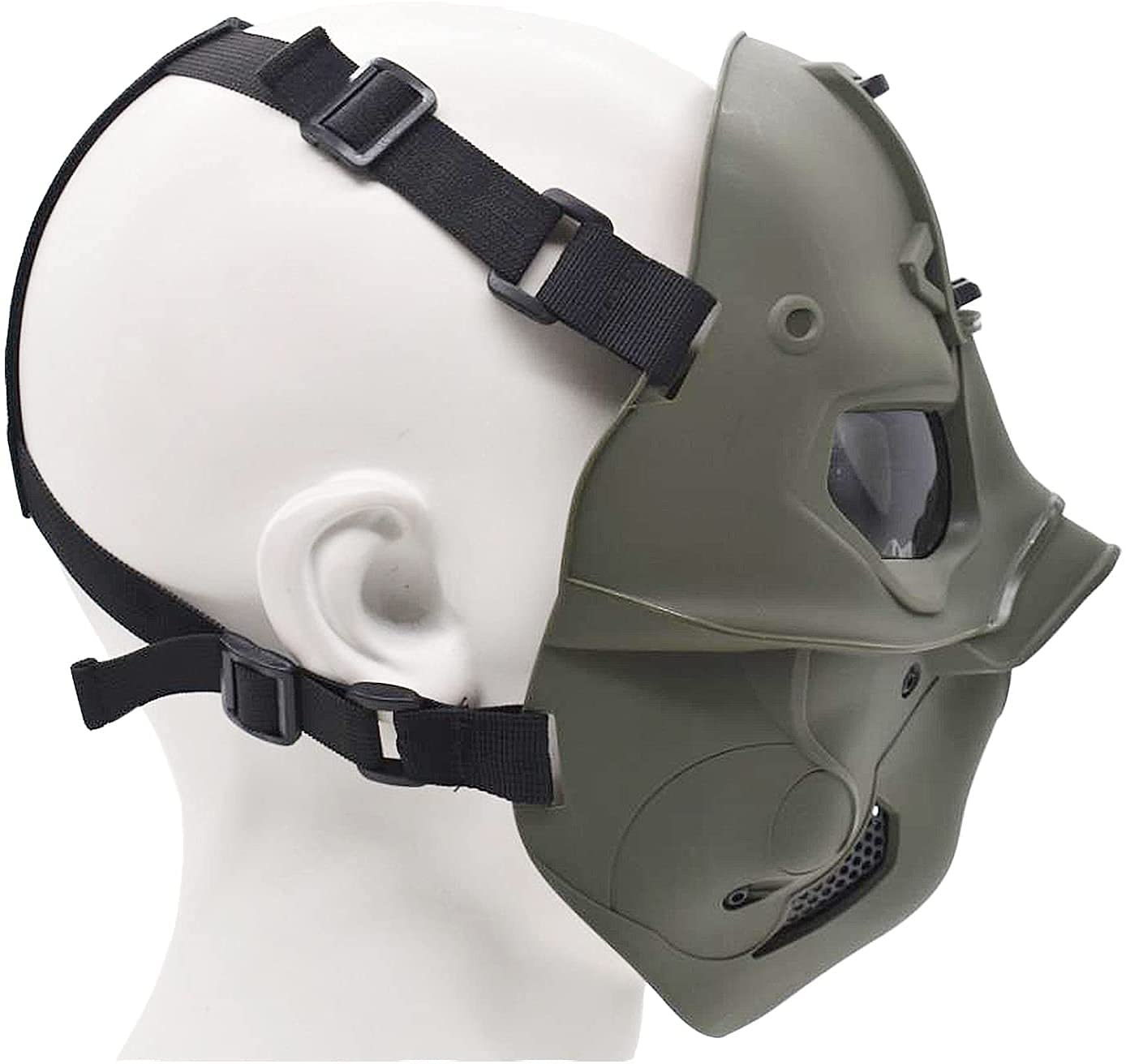 Maschera tattica per casco protettivo integrale Airsoft, maschera per costume cosplay di tipo selvaggio con staffa NVG, per gioco di sopravvivenza sul campo CS
