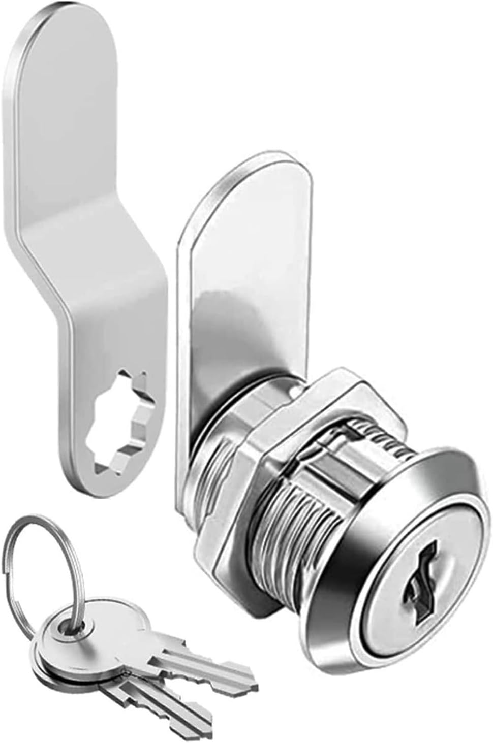 Cabinet Lock with Key, 5/8" Drawer Lock, Cam Lock for Mailbox, File Cabinet, Tool Box - Safety Locks for Cabinets and Drawers (1 PCS)