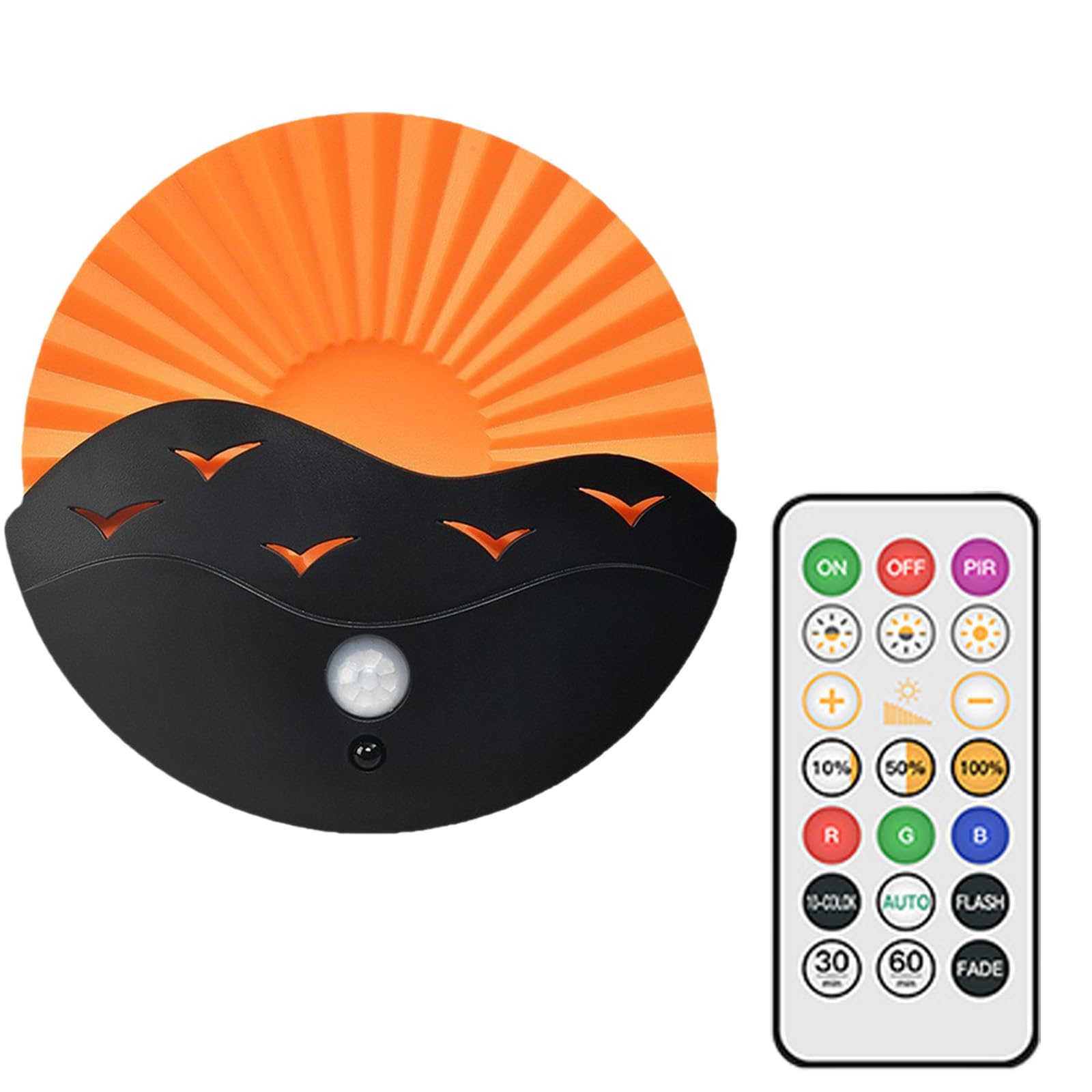 CAZSTYK Human Sensors Wall Light Sunrises Effect Atmospheres Light Rechargeable Cordless Wall Lights Night Lamp with Motion Sensors