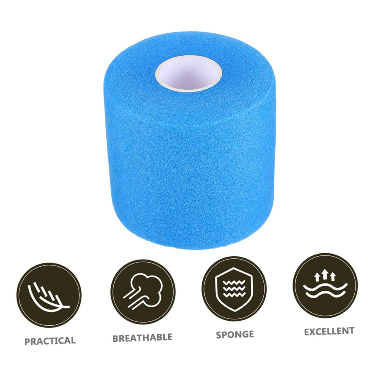 UKCOCO Cinturón Deportivo Amortiguador. Vendas Elásticas Vendas Elasticas Tape Deportivo Fortalecedor Agarre Cinta De Atleta De Entrenamiento Envolver Cintas Esponja Blue