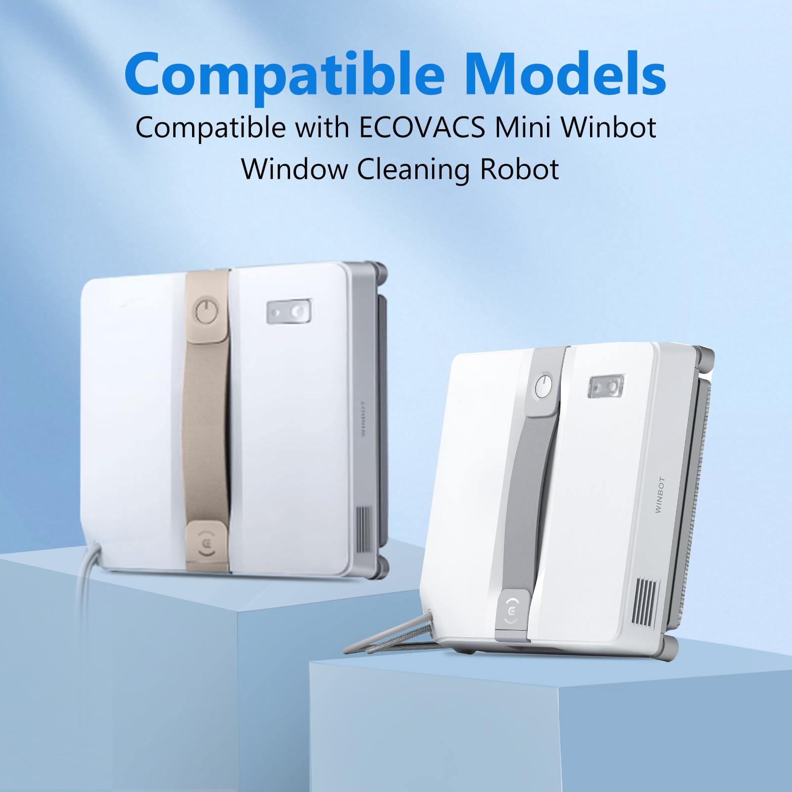 8 Pièces Serpillère Rechange Pour Ecovacs Winbot Mini Robot, Nettoyage