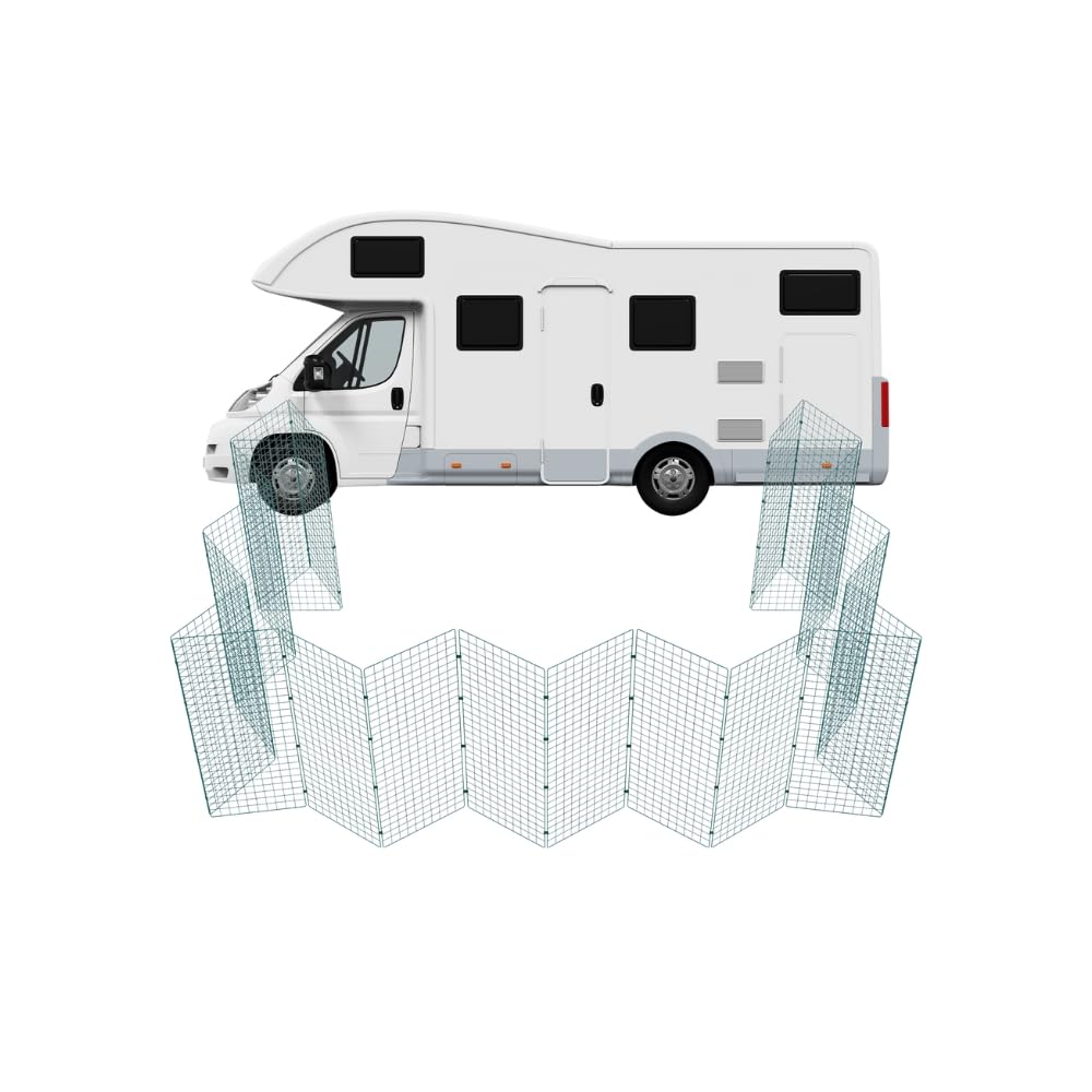 Conka Pets - Caravan Dog Fence - Outdoor Play Pen for Caravan, Motorhome, Tent, Portable Pen for Dogs, 1.2m High - 5cm x 5cm Mesh Stops Dogs from Escaping - Foldable - Covers 5ft/1.5 Metre Area