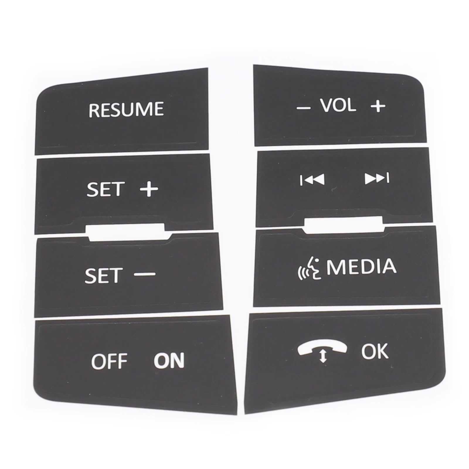 Wsbojxth One Color Repair Patch Compatible With Focus 2008 2009 2010 Steering Wheel Button Repair Stickers