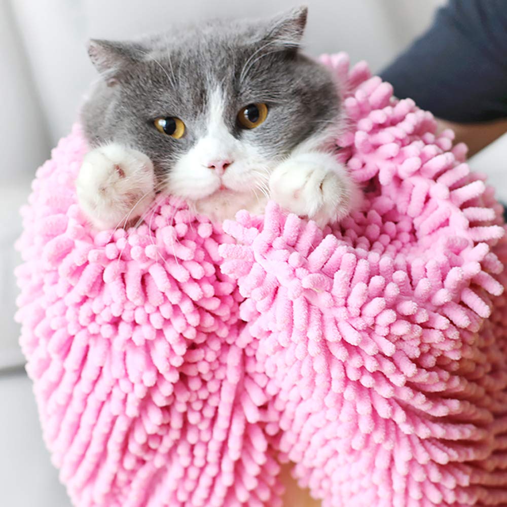Toallas para Mascotas, Toalla de Baño para Perros Albornoz, Secado Rápido, Toalla de Chenille Toalla de Perro Absorbente