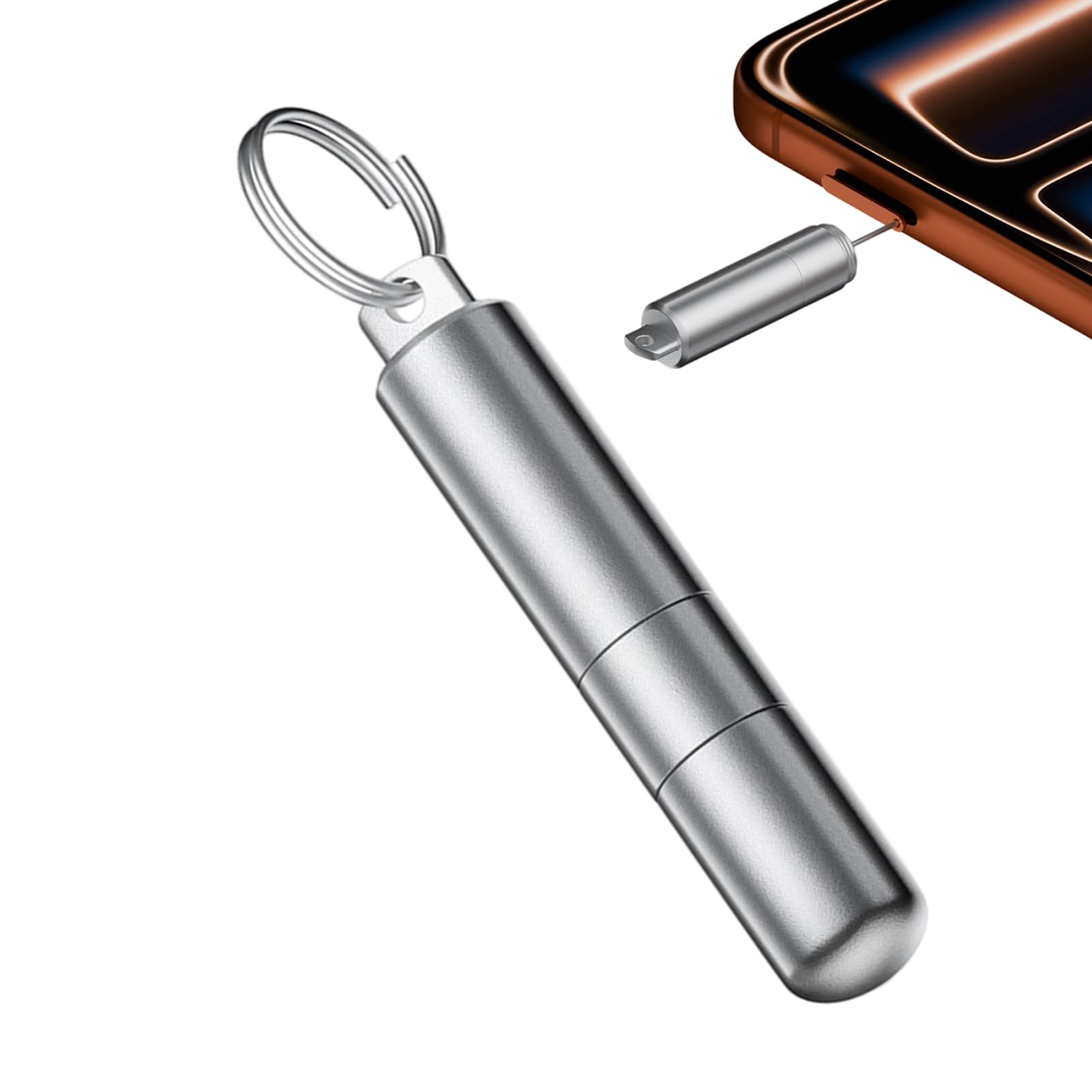 GjnjfdF Card Ejector Tool - Needle Ejector Card Tray Keychain Phone | Precision Cleaning Brush for Smartphone Jack Charging Port Smartphone Tablet Electronics Travel - 2