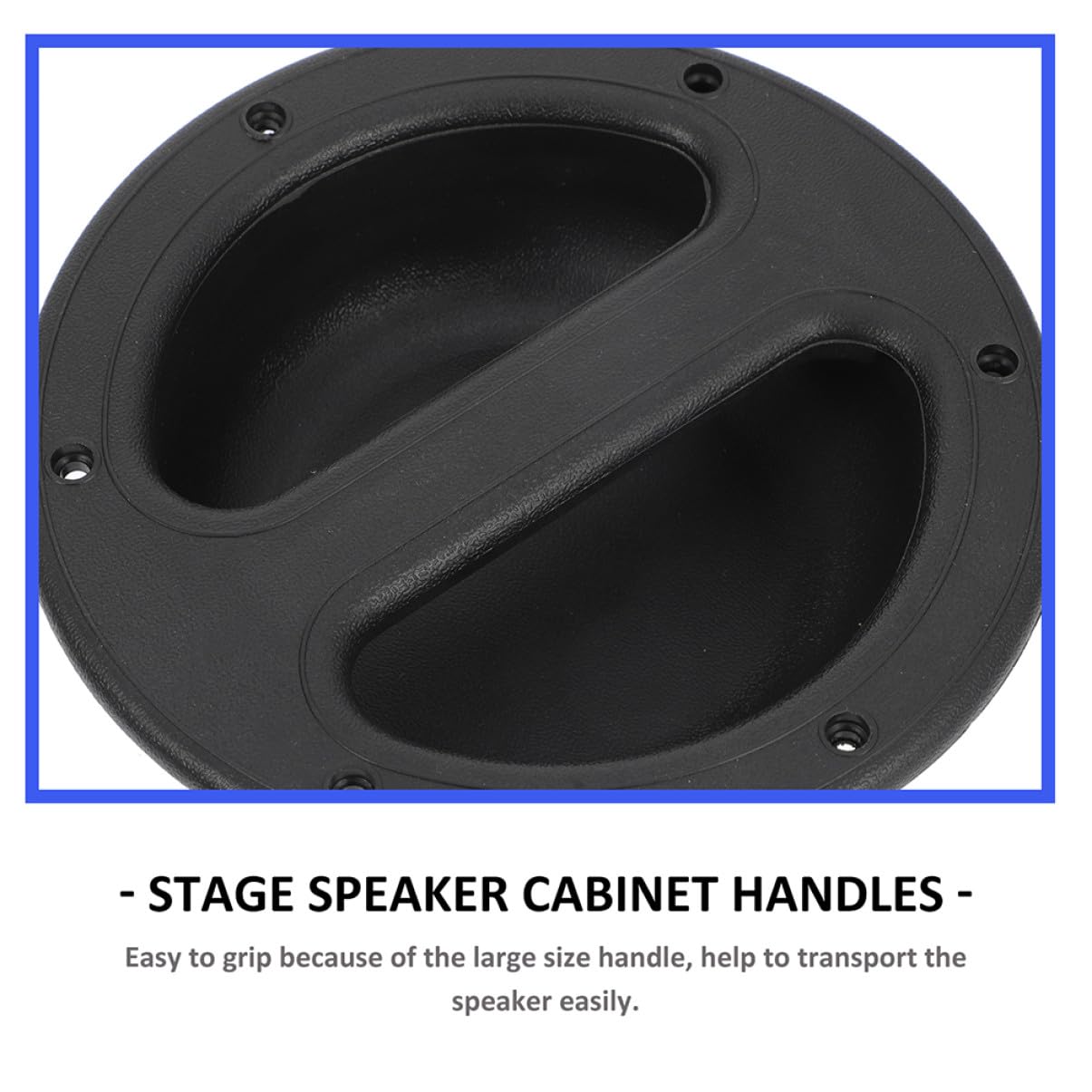8 pièces Poignée Encastrée pour Enceinte Abs Noir Poignée Robuste pour Haut-parleurs et Caissons de Basse Design Simple et Résistant pour Transport Sécurisé