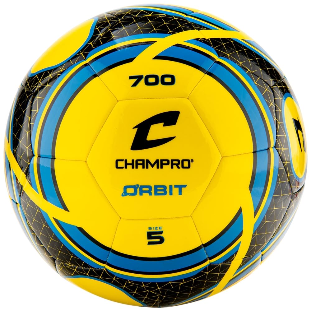 Champro Orbit Pallone da Calcio, Giallo Ottico, 5
