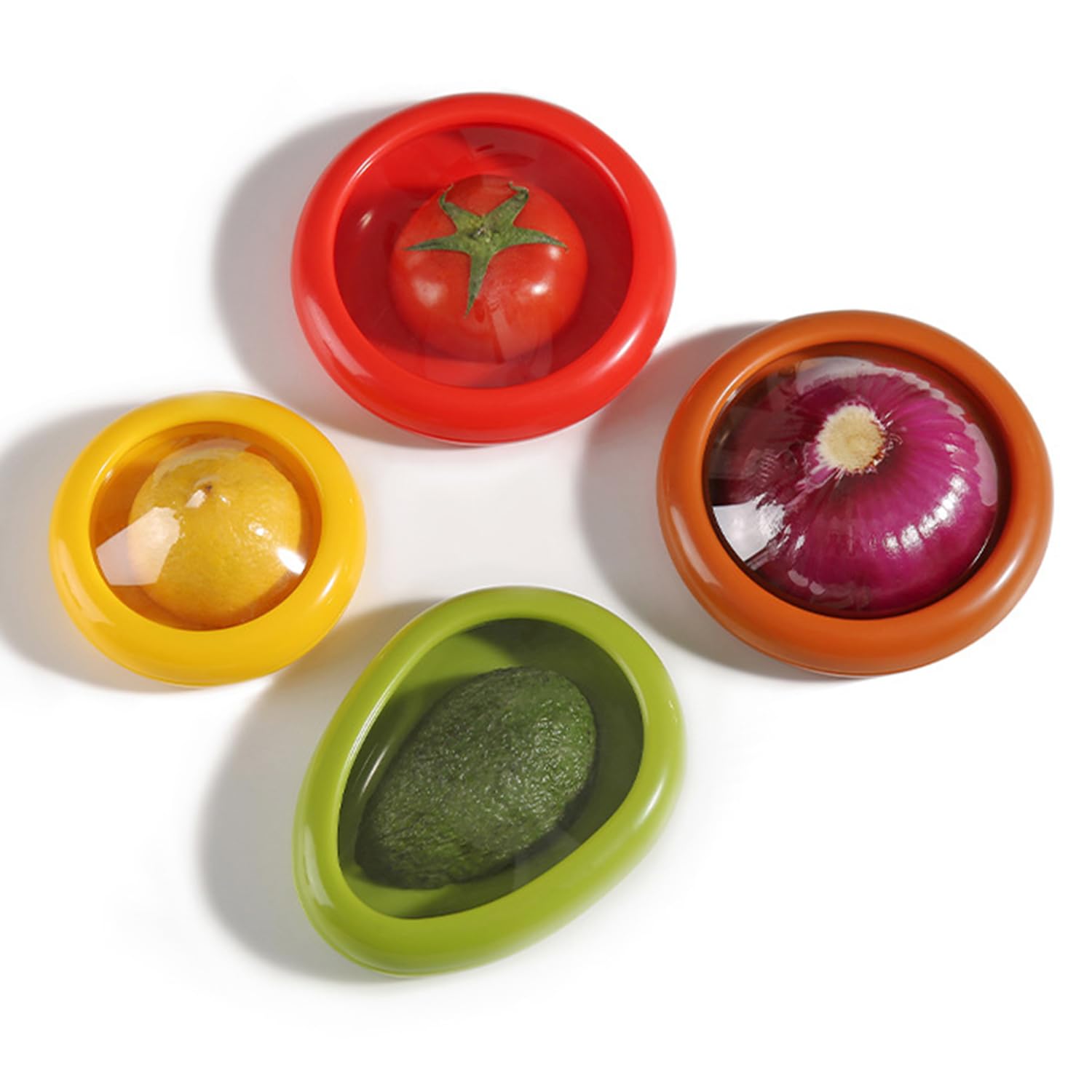 Avocado Saver and Tomato Saver,Lemons Garlic Onion Storage Containers Reusable,Food Storage Containers,Fresh Stretch Pods For Food Saver(4PCS)