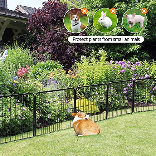 Image of Yaheetech 24in x 10.6ft Rustproof Foldable Metal Decorative Garden Fence