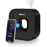 MEIDI Waterless Essential Oil Diffuser - Bluetooth Cordless Aromatherapy Diffuser with App Control, Smart Timer Setting, Hang-up Design and Wide Coverage for Home, Office, Hotel and SPA - Black