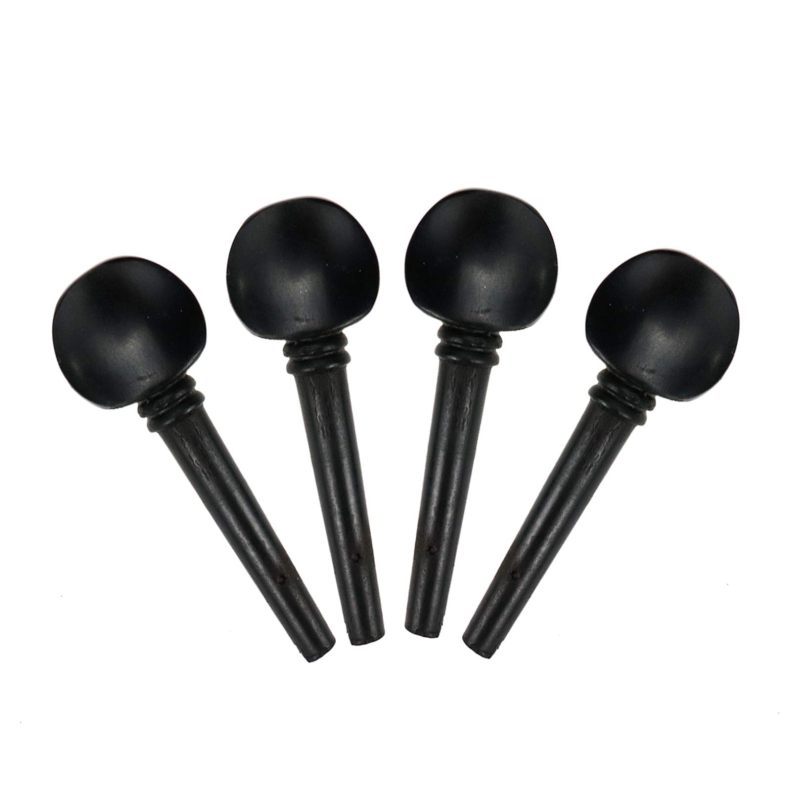 FarBoat 4/4 Violin Tuning Pegs Fiddle Ebony Violin Part Wooden Replacement for 4/4 Size Violin, 4Pcs