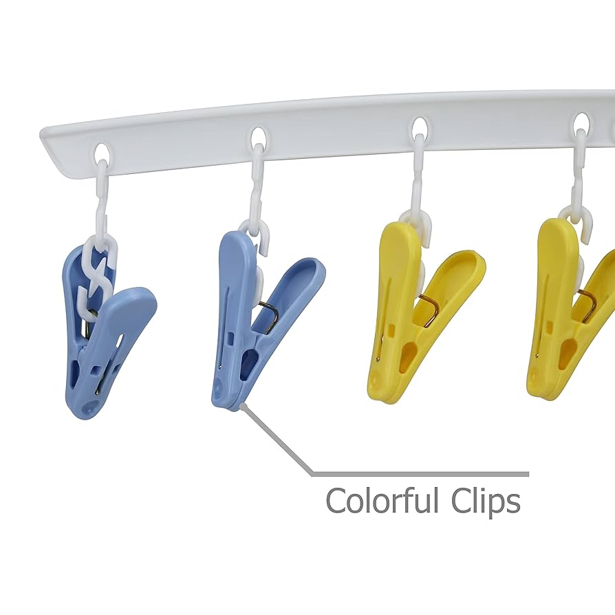 Clothes Hangers With Clips | Nursery Hangers - Laundry Drying Rack 8 Clips Kids Hangers For Clothes, Socks, Diapers, Towels, Gloves
