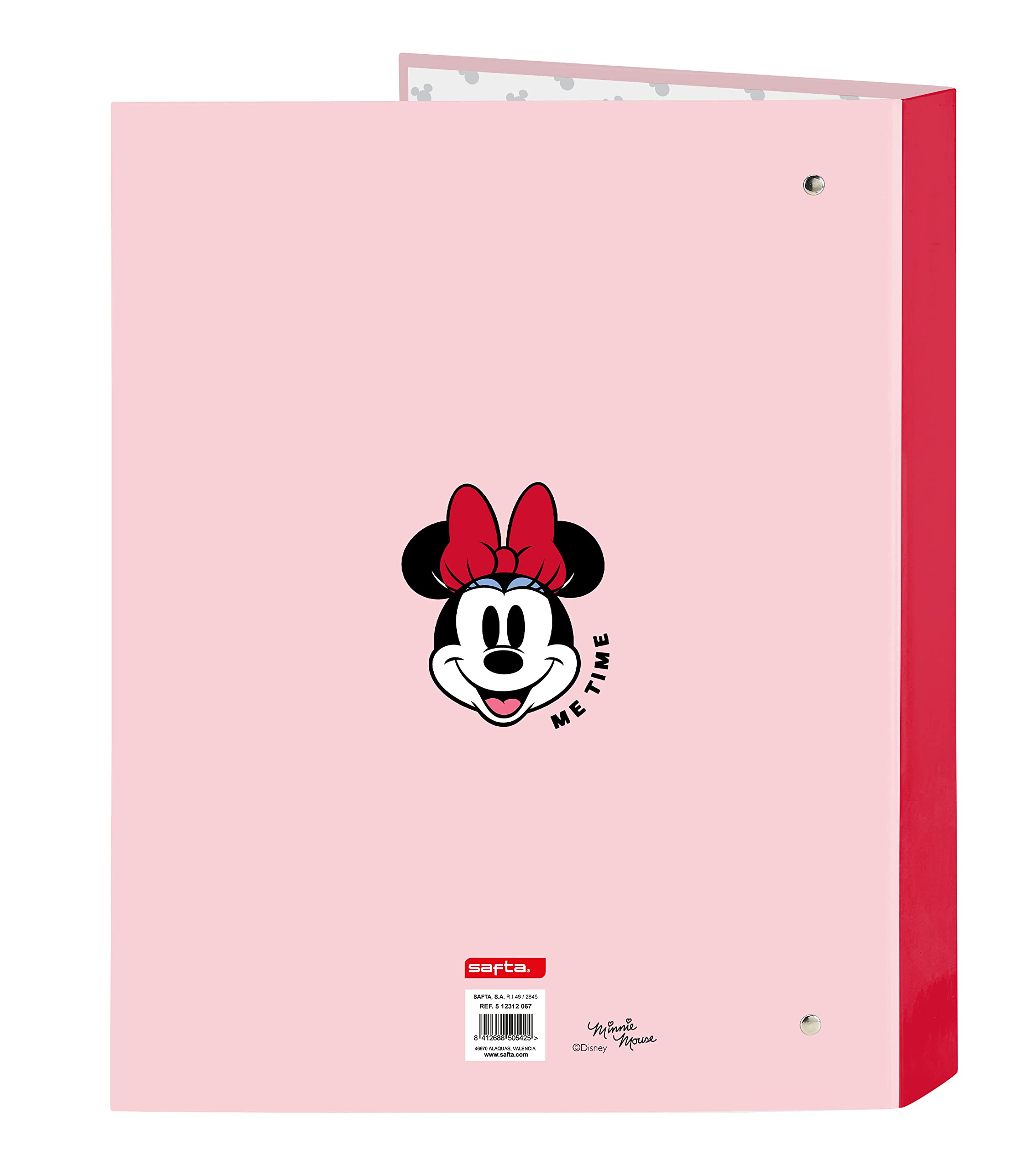 MINNIE MOUSE Me Time - Cartella A 4 Anelli, Ideale Per Bambini Di