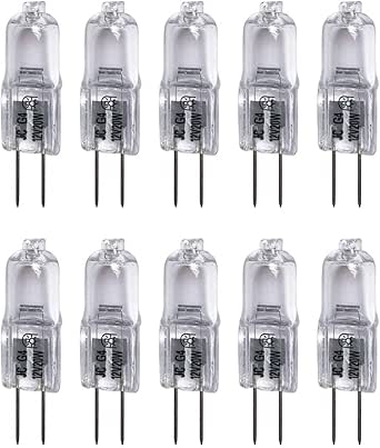VSTAR G4 JC Halogen Light Bulb, 20-watt,Clear,T3 JC Type,12-Volt Bi-Pin Halogen Light Bulb,20 Watt JC Type Bulb (Pack of 10)