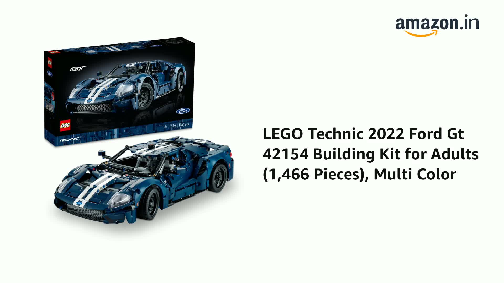 LEGO Technic 2022 Ford Gt 42154 Building Kit for Adults (1,466
