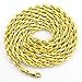 Nuragold 18k Real Yellow Gold 5mm Rope Chain Diamond Cut Necklace (18