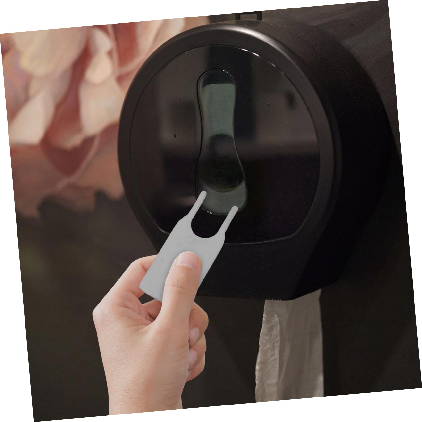 Tissue Box Key Switch Paper Towel Dispenser Accessories for Paper Dispenser Key Toilet Dispenser Key Paper Towel Key Paper Dispenser Replacement Part Plastic Silver MUCKLILY