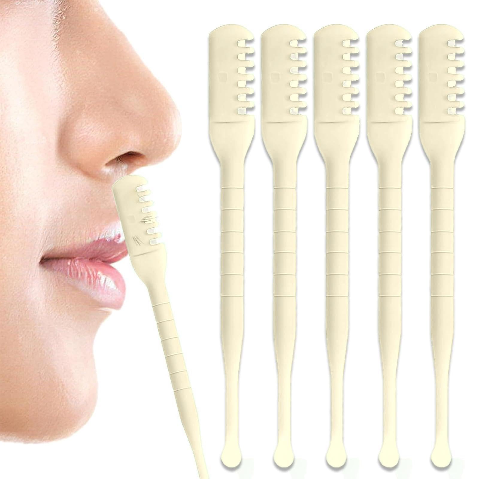 4Pcs Manual Nose and Ear Hair Trimmer - 2-in-1 Dual-Head Grooming Tool Portable Personal Care Device for Daily