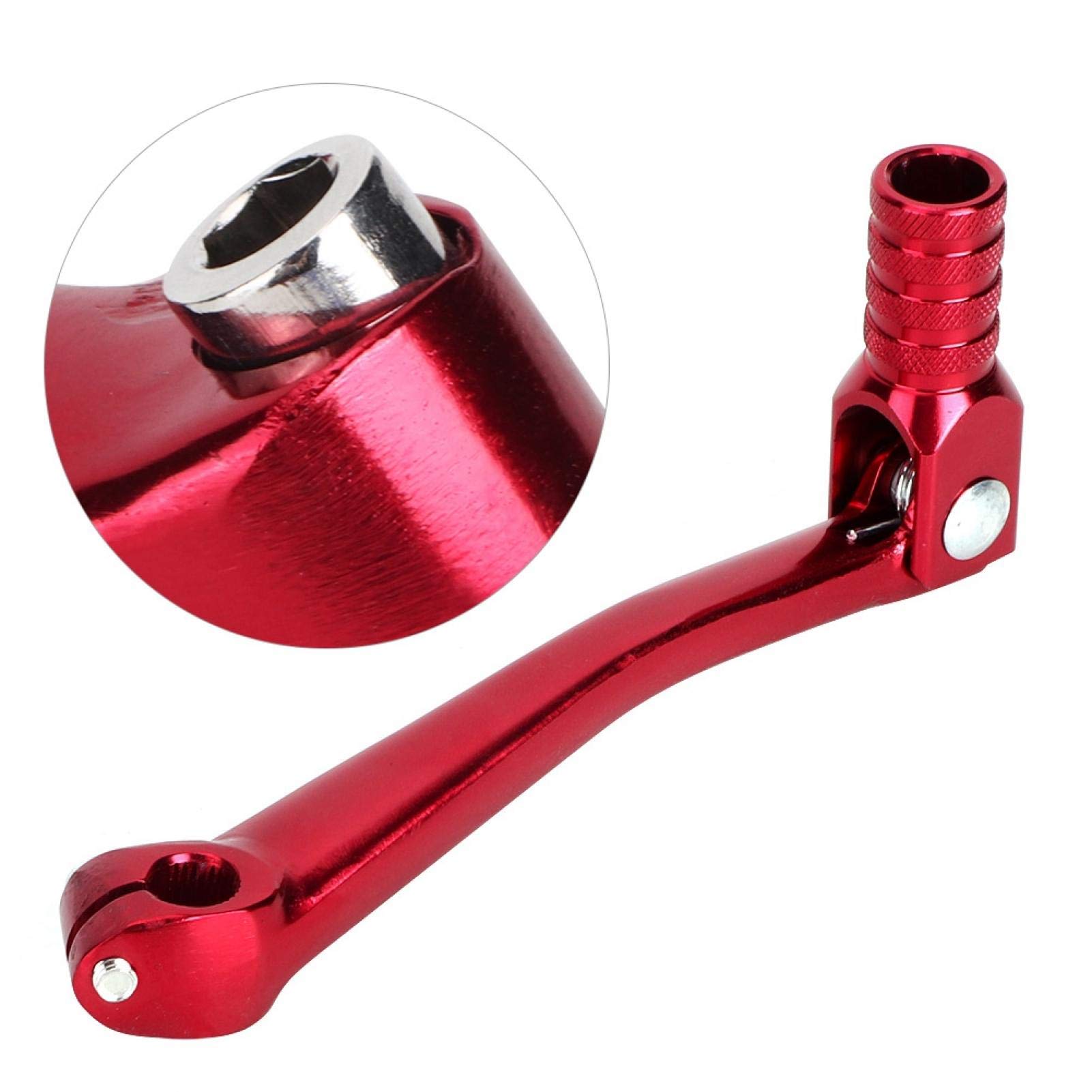 Palanca de cambio de marchas universal para moto Modificationcessory CNC aleación de aluminio palanca de cambio de marchas 150 x 65 mm [rojo] para selector de engranajes pitbike+piezas de pit bike roj