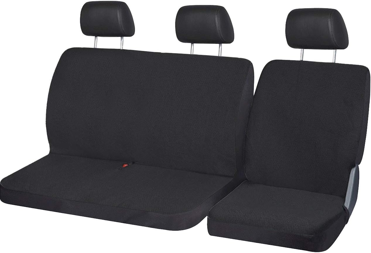 Lupex Shop Co.se_furg_c.b_n Cotton Seat Cover 3 Seater-for Van Belt Bass Guitar-Black