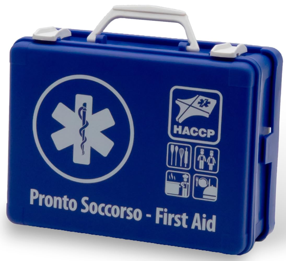Valigetta di Pronto Soccorso MEDIC 2 HACCP settore alimentare e ristorazione colore blu 395x135x270 mm