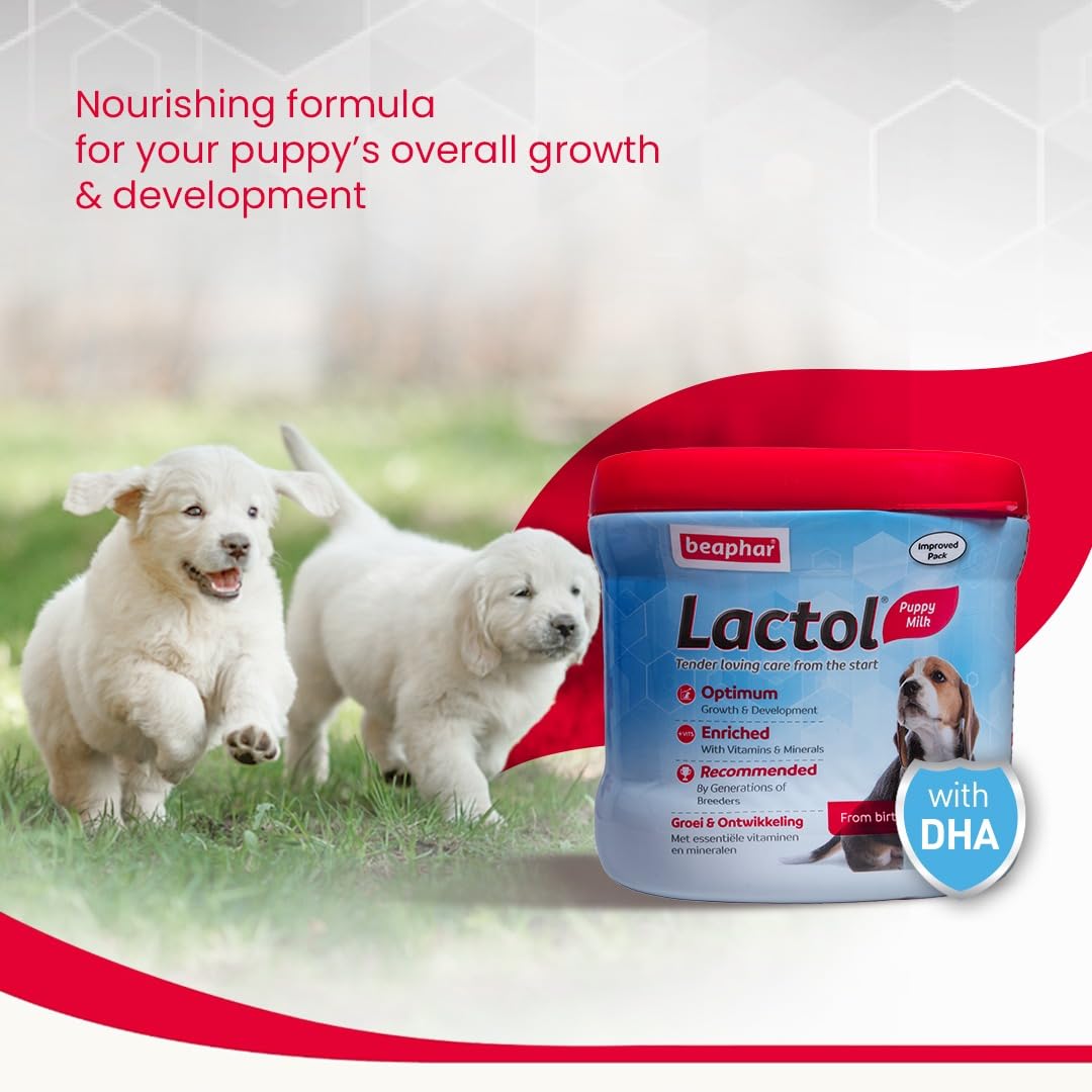 Beaphar Lactol Newborn Puppy Dog Milk Food with DHA, Vitamins & Minerals, Puppy Milk Replacer- 200g 3