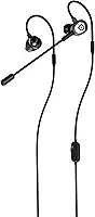 SteelSeries Fone de ouvido intra-auricular para jogos Tusq – Microfone duplo com microfone boom destacável – Fones de ouvido ergonômicos com design de suspensão – para celular, preto