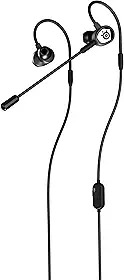 SteelSeries Fone de ouvido intra-auricular para jogos Tusq – Microfone duplo com microfone boom destacável – Fones de ouvido ergonômicos com design de suspensão – para celular, preto