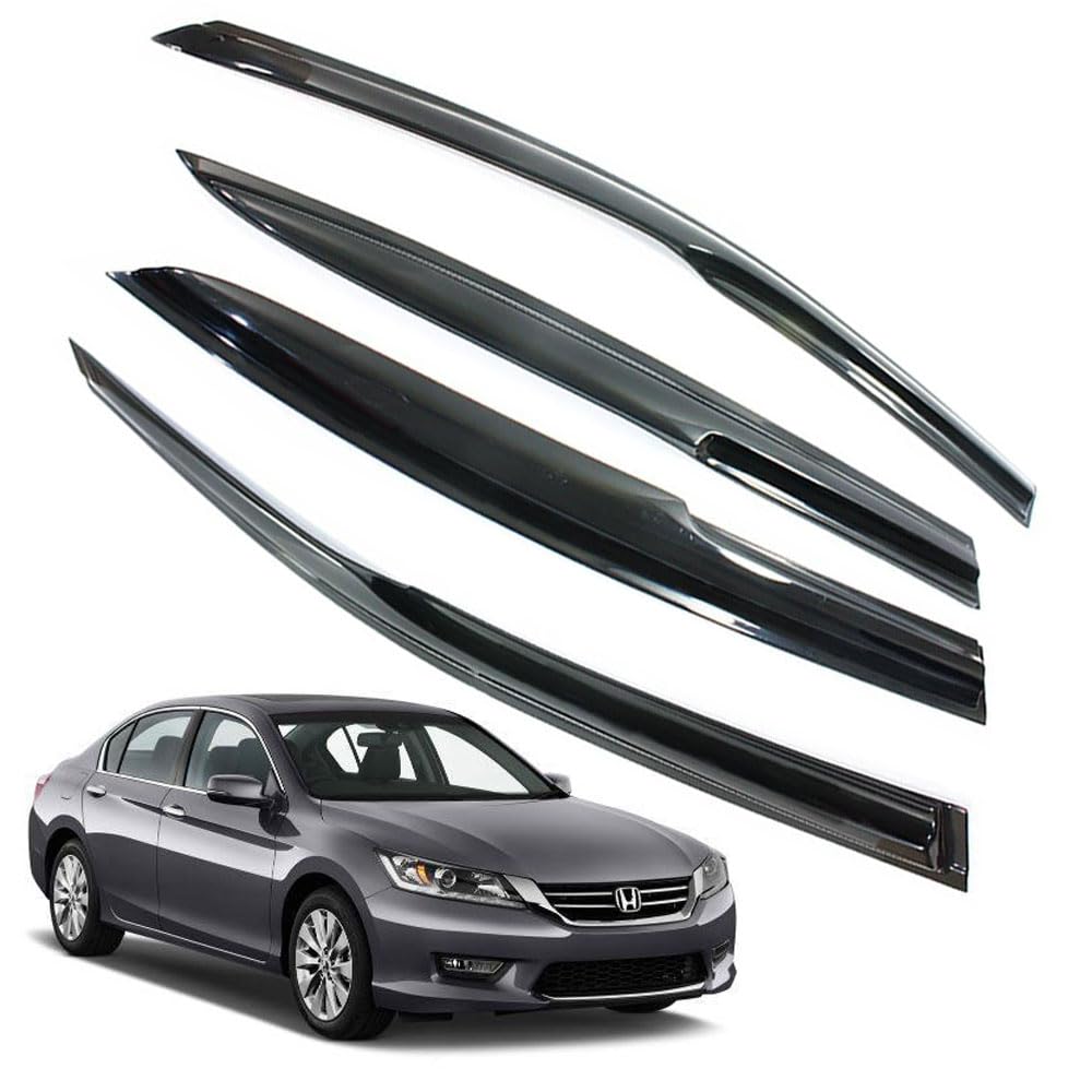 Photo 1 of Rain Guards for Honda Accord 2013-2017 4-Door Sedan, Tape-on Side Window Deflectors for Honda Accord, Window Visors for Honda Cars, for Honda Car Accessories, 4 pcs
