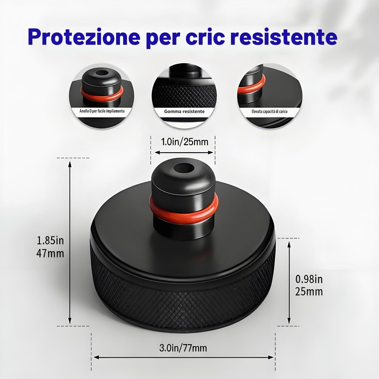 Chirano Cuscinetto per cric di sollevamento Tesla Model 3 S X Y, 4 dischi con custodia, accessori per veicoli Tesla