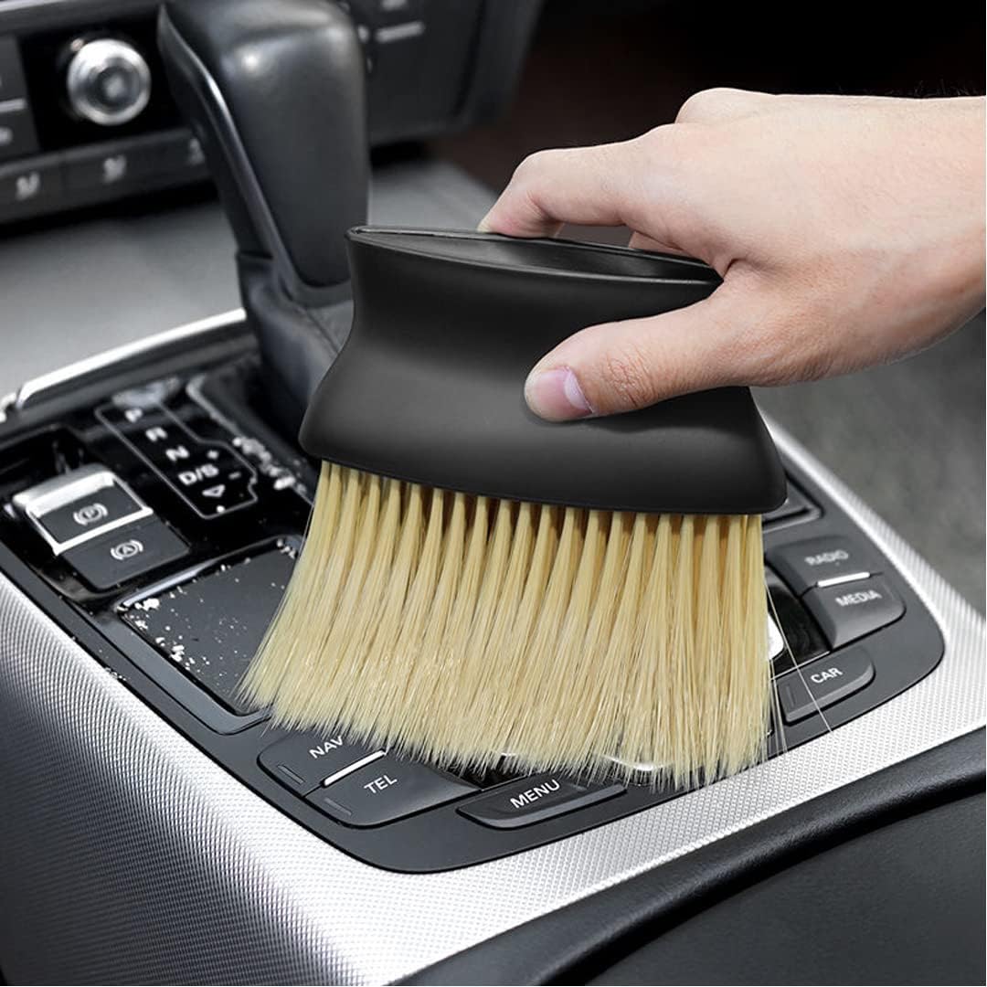 2 PCS Cleaning Brushes,Compact Static Duster,Auto Interior Dust Brush, Soft Bristles Detailing Brush Dusting Tool for Dashboard, Air Conditioner Vents,Computer,Leather,Scratch Free