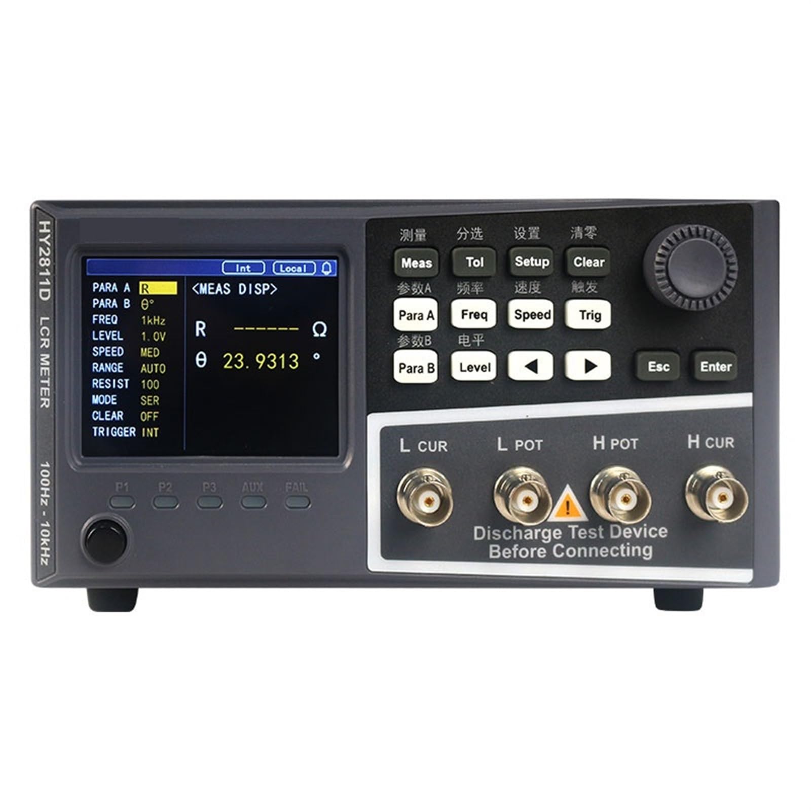 Multimetr cyfrowy, HY2810D Cyfrowy tester mostków o wysokiej precyzji, indukcyjność, rezystancja kondensatora LCR Wszechstronne możliwości pomiarowe(HY2811D)