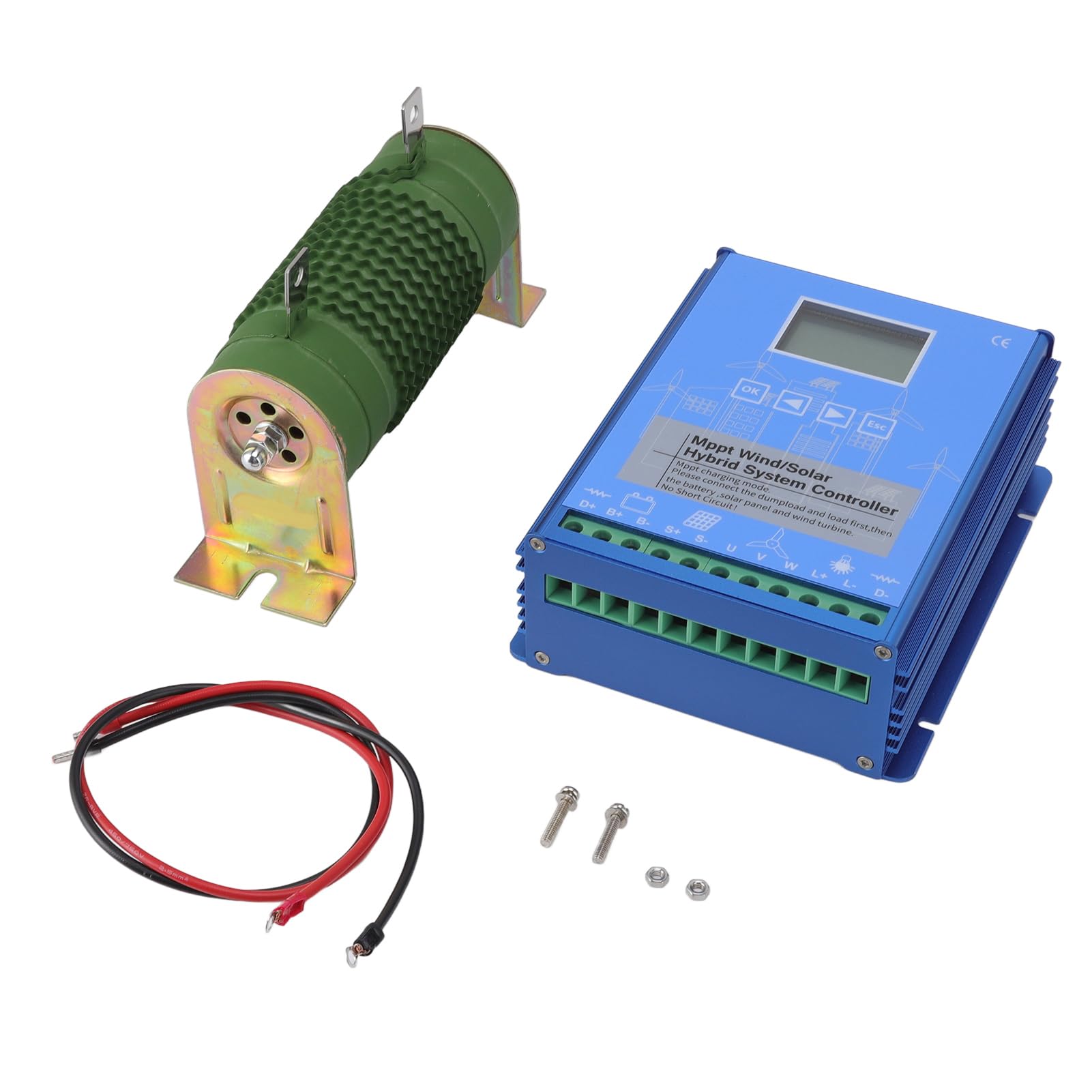 Controlador híbrido solar de viento de 12 V y 24 V, pantalla LCD, MPPT, carga de impulso, multifuncional, controlador solar de viento (GPI-8060)