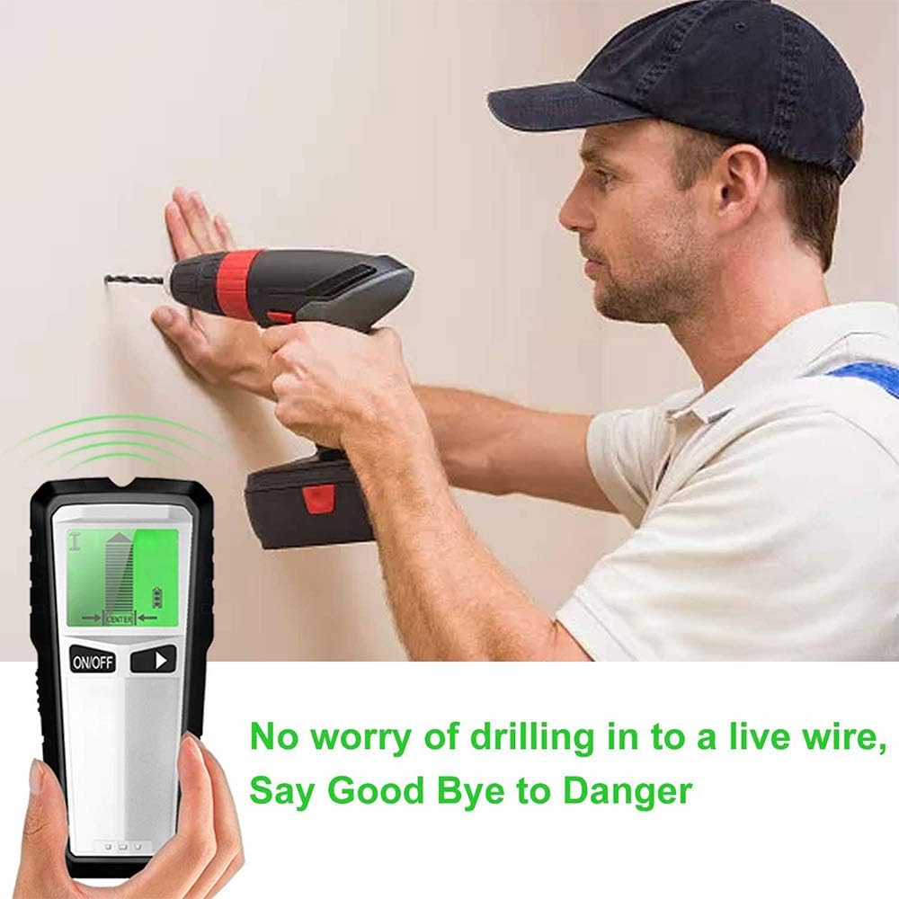 Stud Finder Wall Scanner, 5 in 1 Electric Multifunctional Stud Sensor Beam Finders Wall Detector Center Finding with LCD Display and Audio Alarm for Wood, Metal, Studs, AC Wire