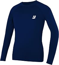 Roadbox Boy's Base Layer Tops 1-2 Pack, Kids Long Sleeve Compression Shirts | Quick Dry, Breathable, 4-Way Stretch, Flatlock Seams, For Football, Rugby, Running, Training, School PE And Outdoor Sports