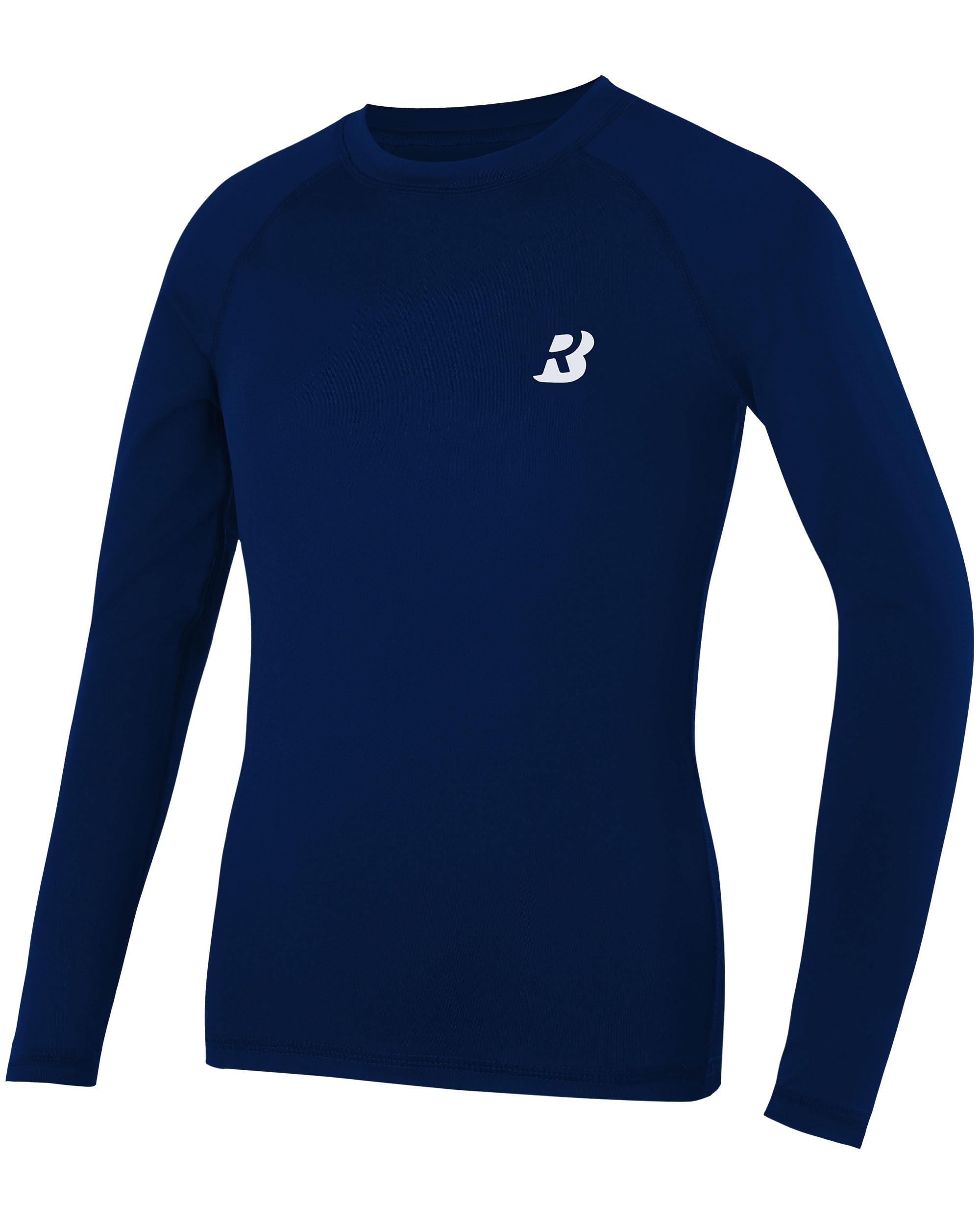 Roadbox Kompressionsshirts für Jungen 1-2 Pack, Sportshirt Langarm & Kurzarm, Atmungsaktives Unterziehshirt Kinder, Skiunterwäsche Fußball Laufen