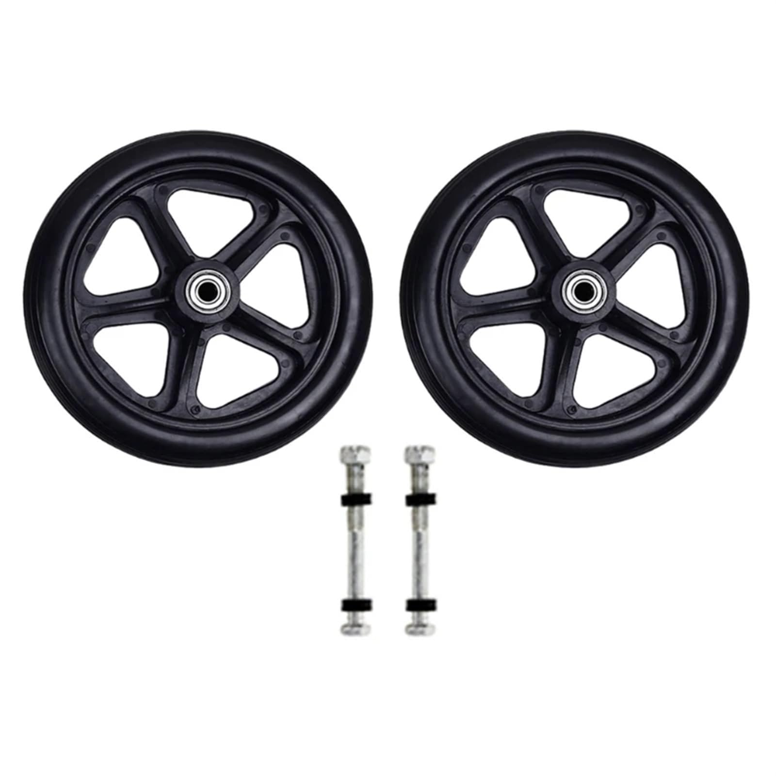 Ruedas Delanteras para sillas de Ruedas 2 Ruedas Delanteras universales de Repuesto for Silla de Ruedas de 6, 7 y 8 Pulgadas, Accesorios for sillas de Ruedas(Black,7 Inches)