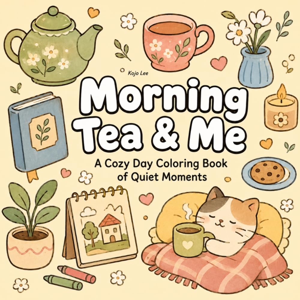 Morning Tea & Me: A Cozy Day Coloring Book of Quiet Moments