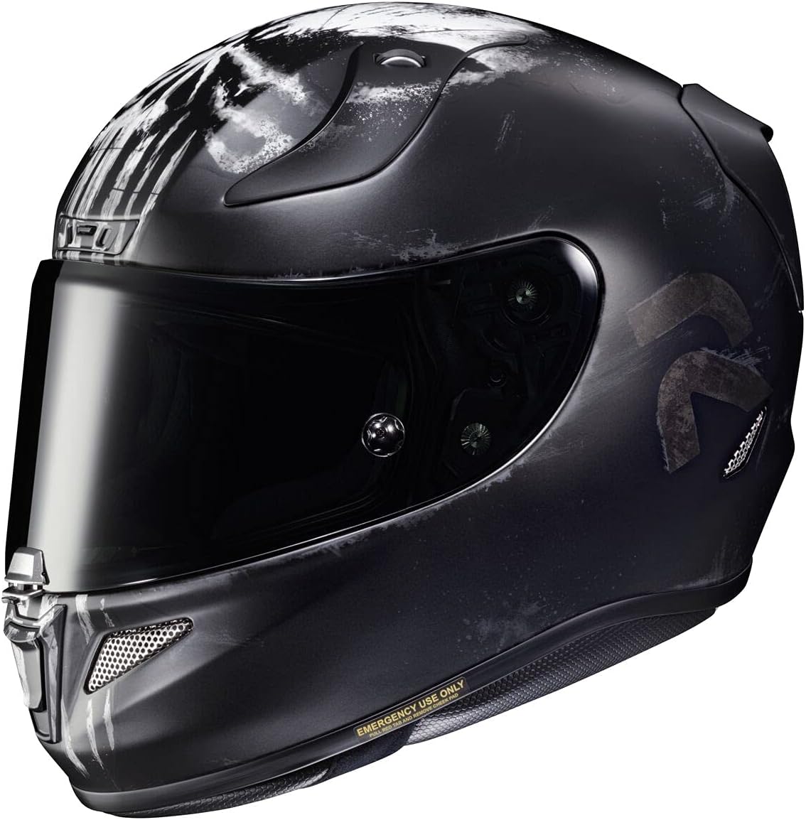 HJC RPHA 11 Pro Punisher Helmet (X-Large) (Black/White)