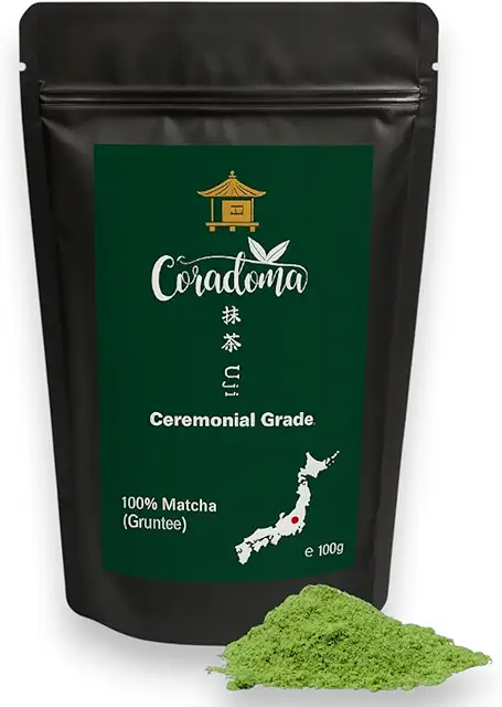 Matcha Ceremonial Grade aus Japan – 100% Natürliches Matcha Pulver, 100g Beutel