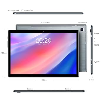 TECLAST P20HD 10.1 Inch Android 10 Tablet,4GB RAM 64GB ROM