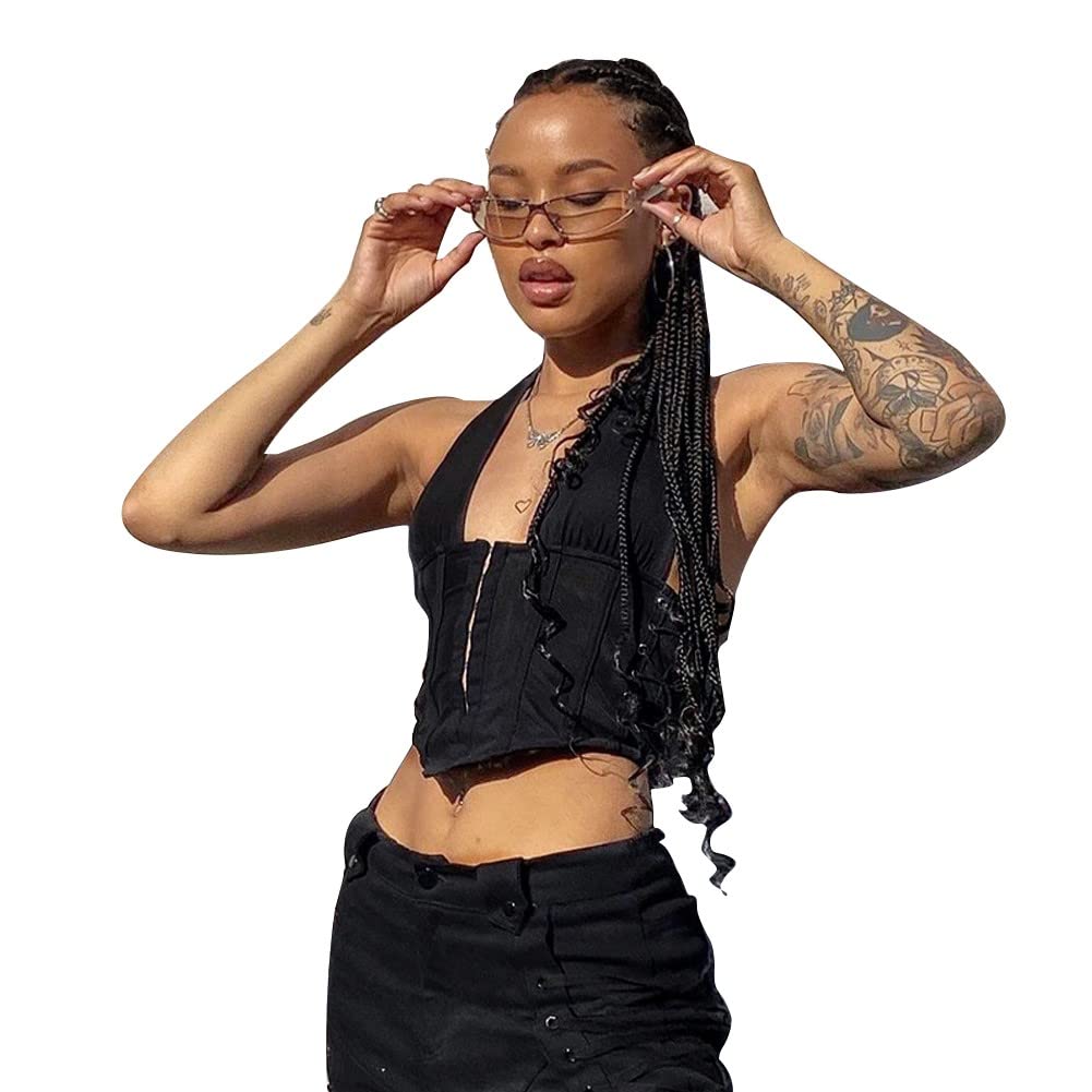 Siqitechukwomen Sexy Cut Out Crop Top Hollow Out V Neck